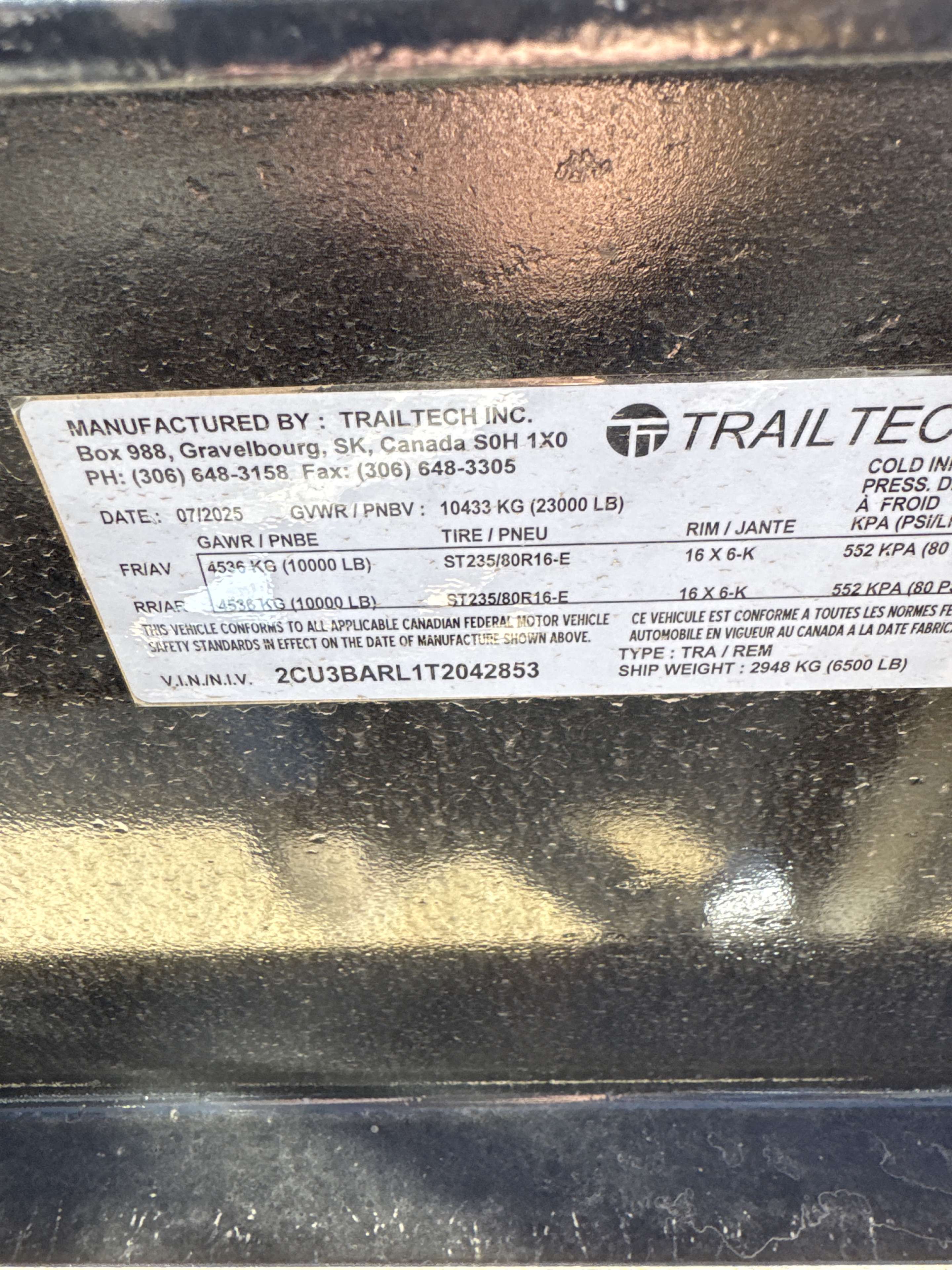 2026 Trailtech TD210 8'6" x 24' Drone Deck Trailer
