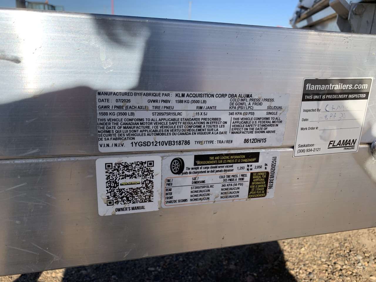 2027 Aluma 101.25" x 12' Toy Hauler Trailer