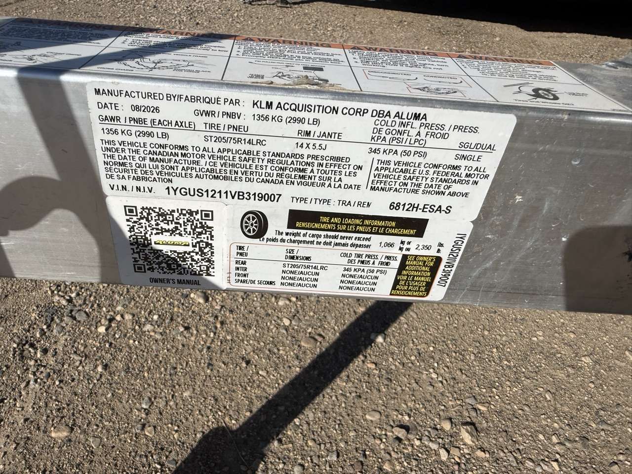 2027 Aluma 69" x 147" Utility Trailer
