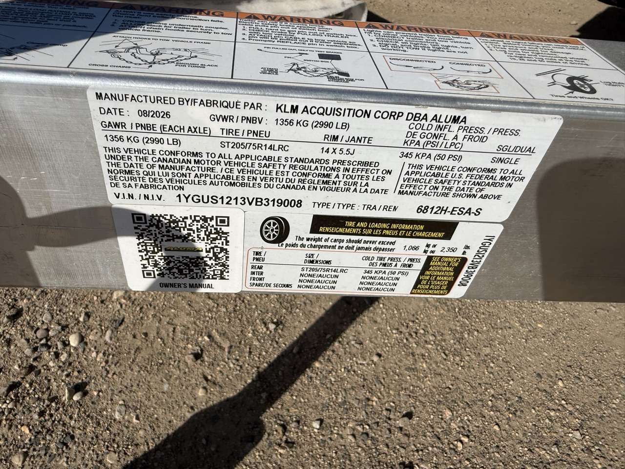2027 Aluma 69" x 147" Utility Trailer