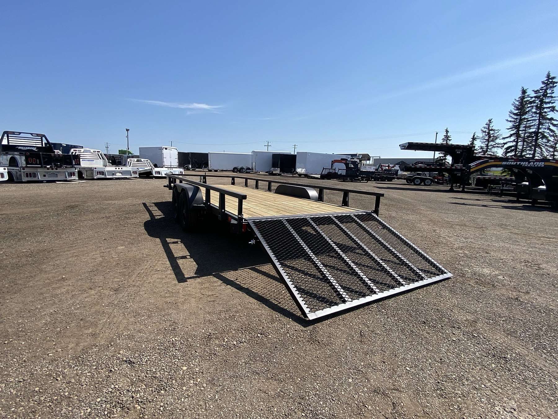 2027 HTC 7'x18' Tandem Axle Steel Utility Trailer