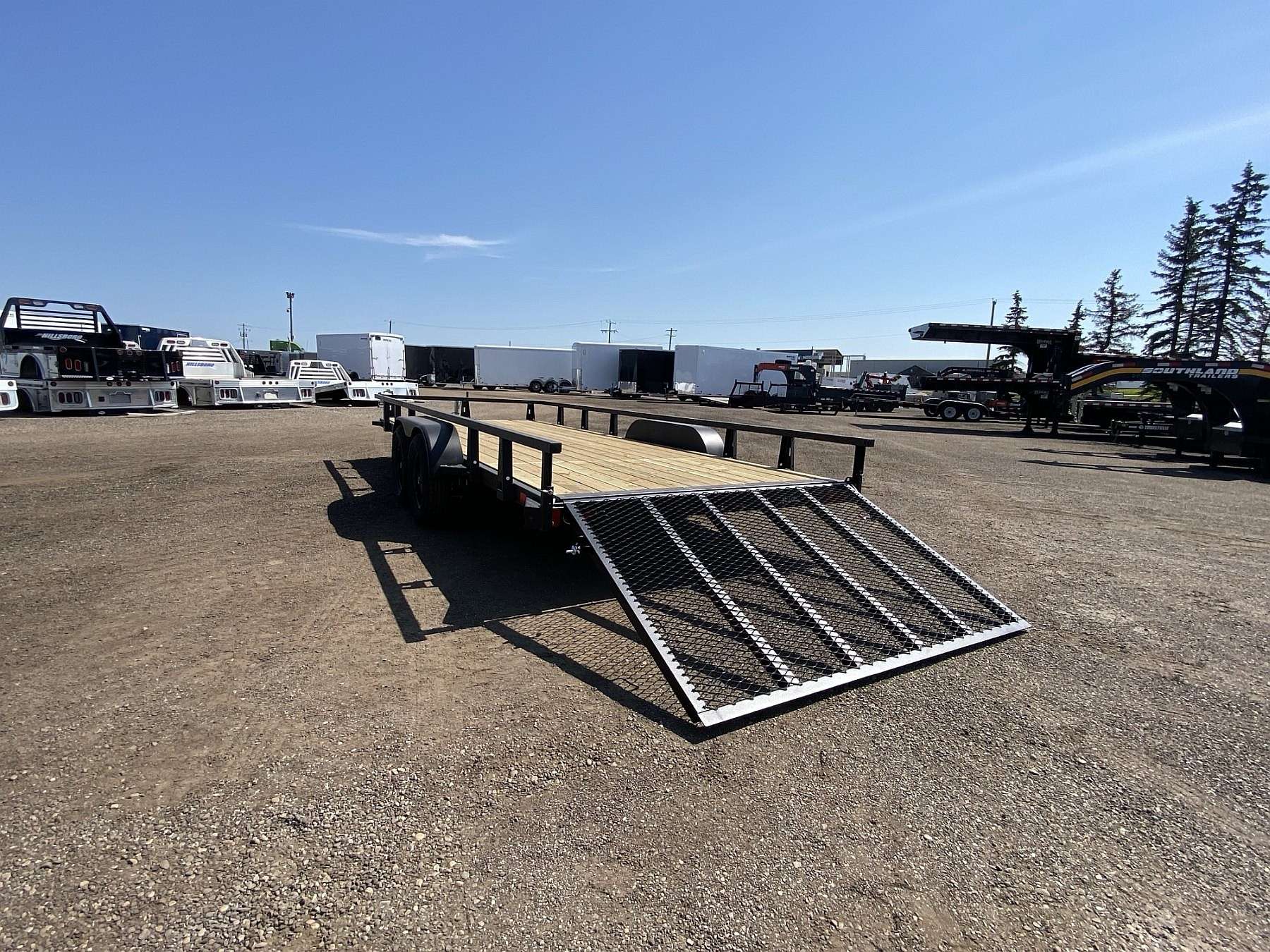 2027 HTC 7'x18' Tandem Axle Steel Utility Trailer