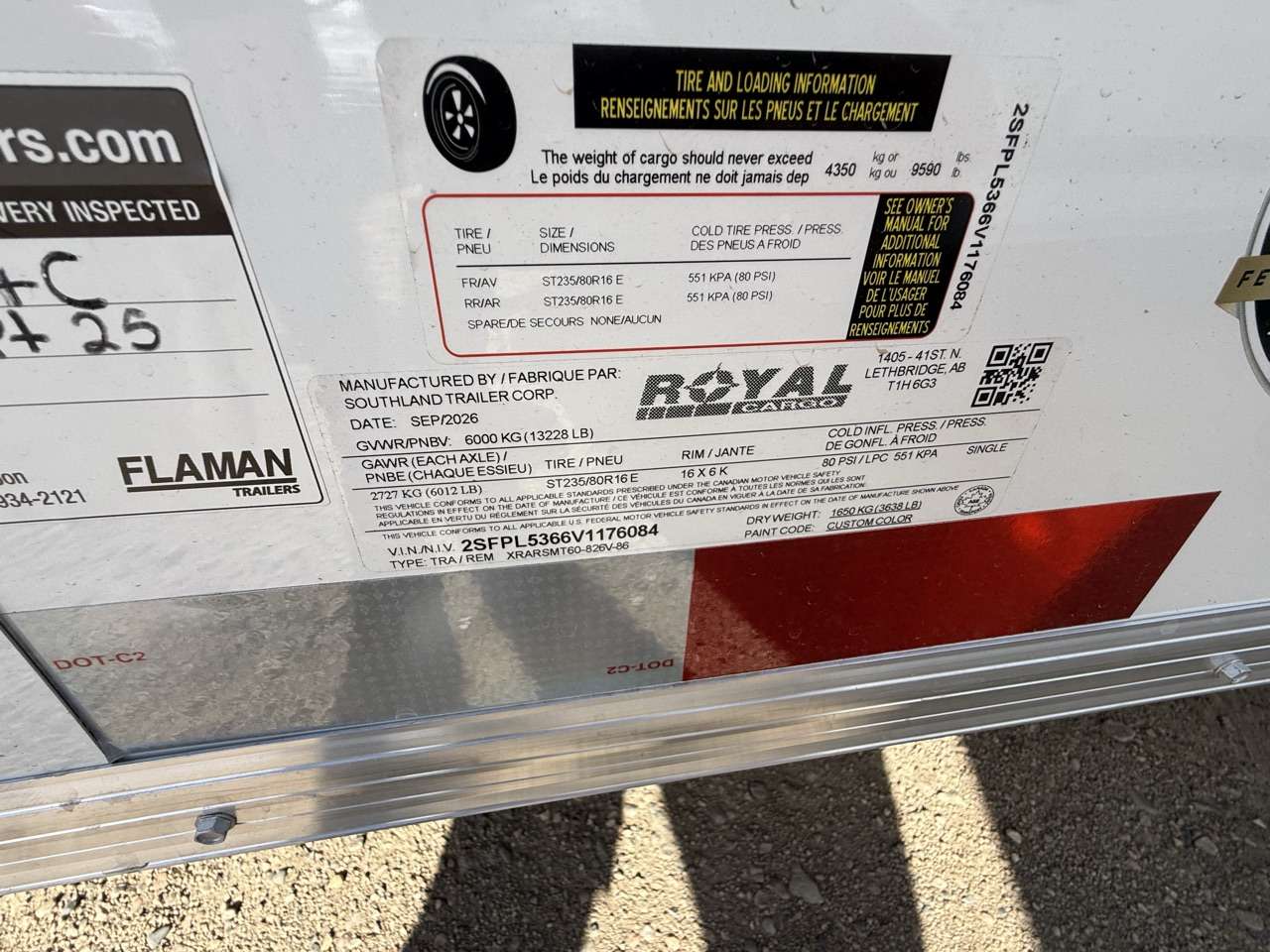 2027 Royal 8'6" x 22' + 4' V-Nose Toy Hauler Trailer