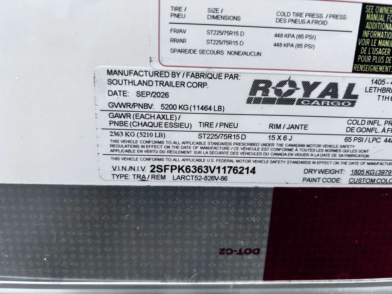 2027 Royal LARC 8'6" x 24' + V-Nose Car Hauler Trailer