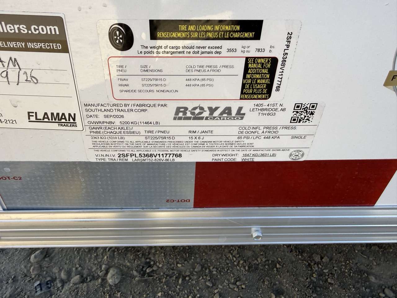 2027 Royal LARSM 8'6" x 22' + 4' V-Nose Toy Hauler Trailer