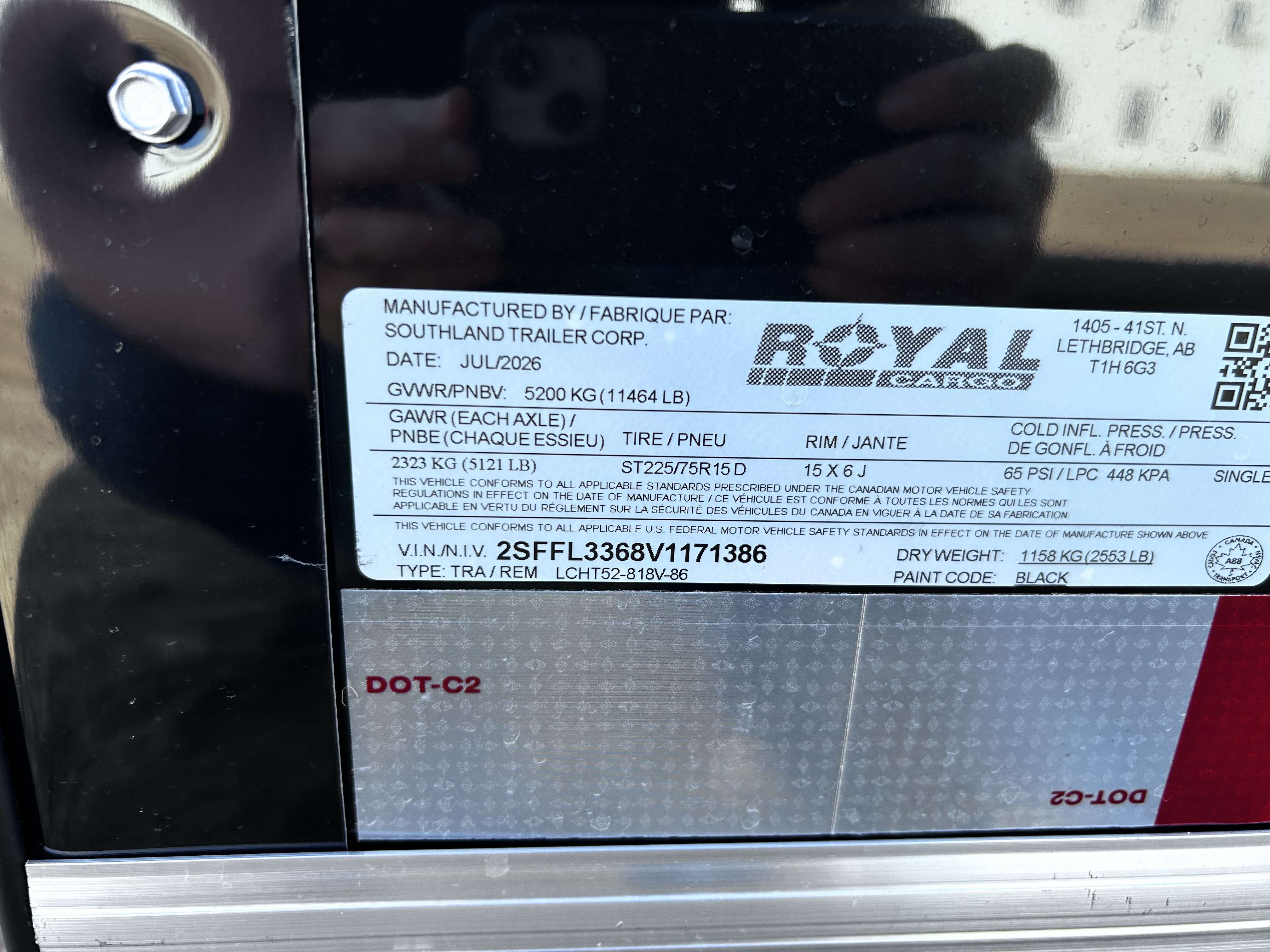 2027 Royal LCH 8'6" x 16' + V-Nose Cargo Trailer