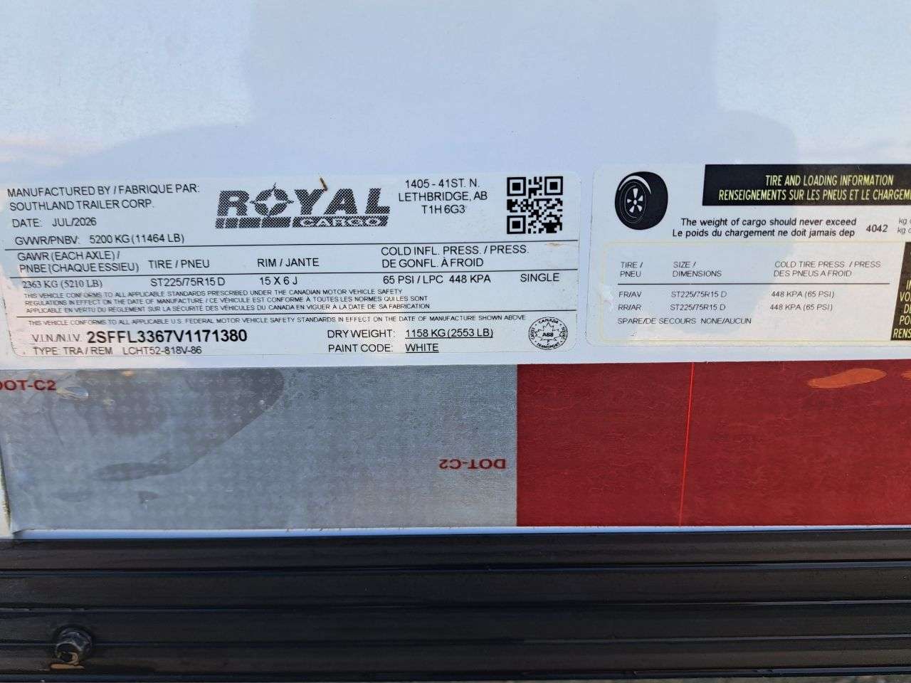 2027 Royal LCH 8'6" x 16' + V-Nose Cargo Trailer