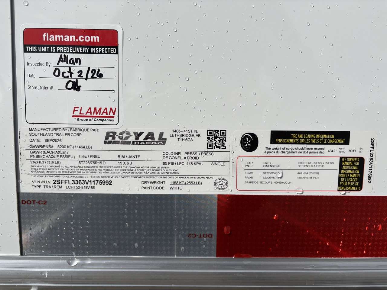 2027 Royal LCH 8'6" x 16' + V-Nose Cargo Trailer