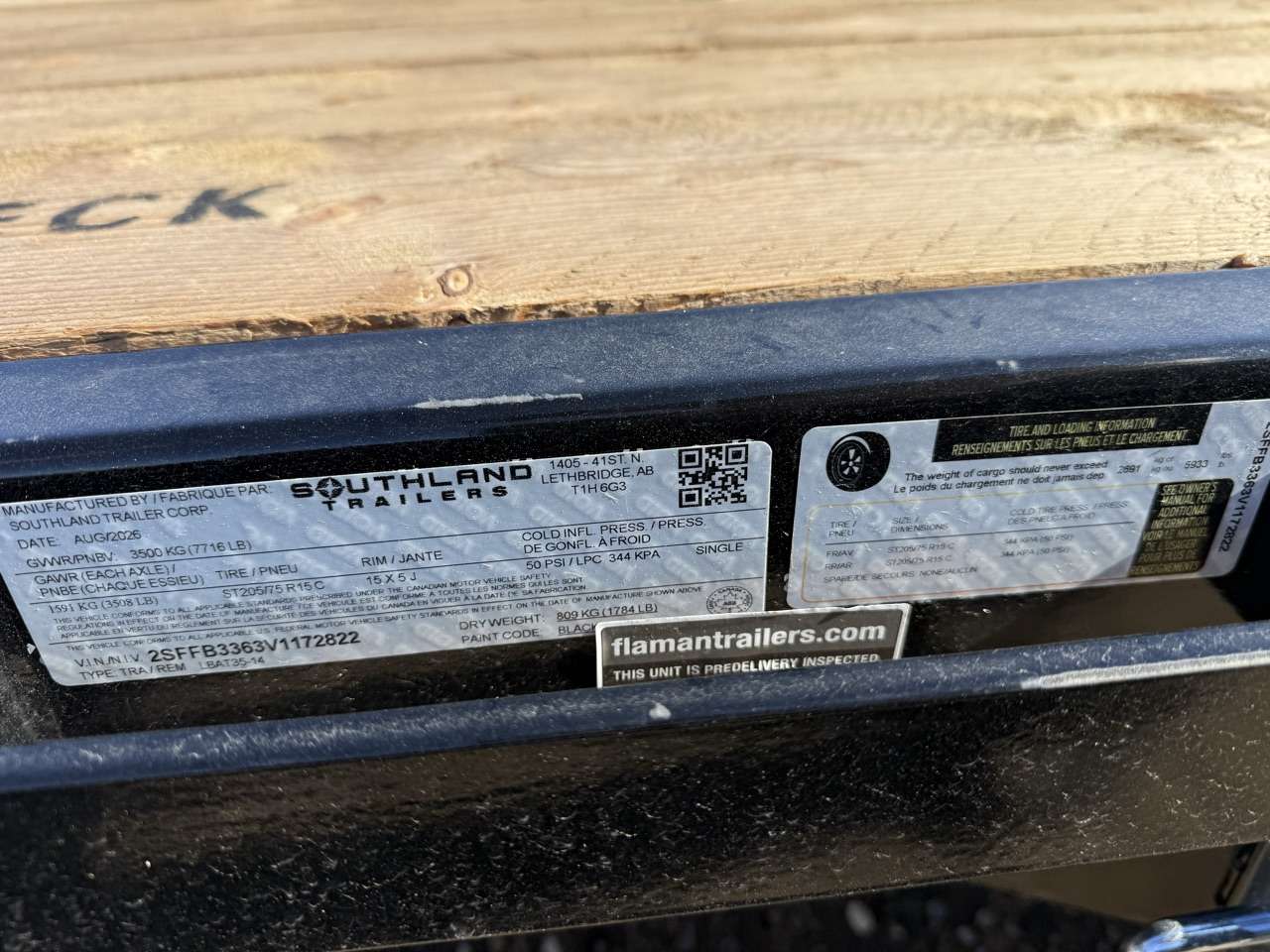 2027 Southland 14' Flat Deck Tandem 3.5K Trailer