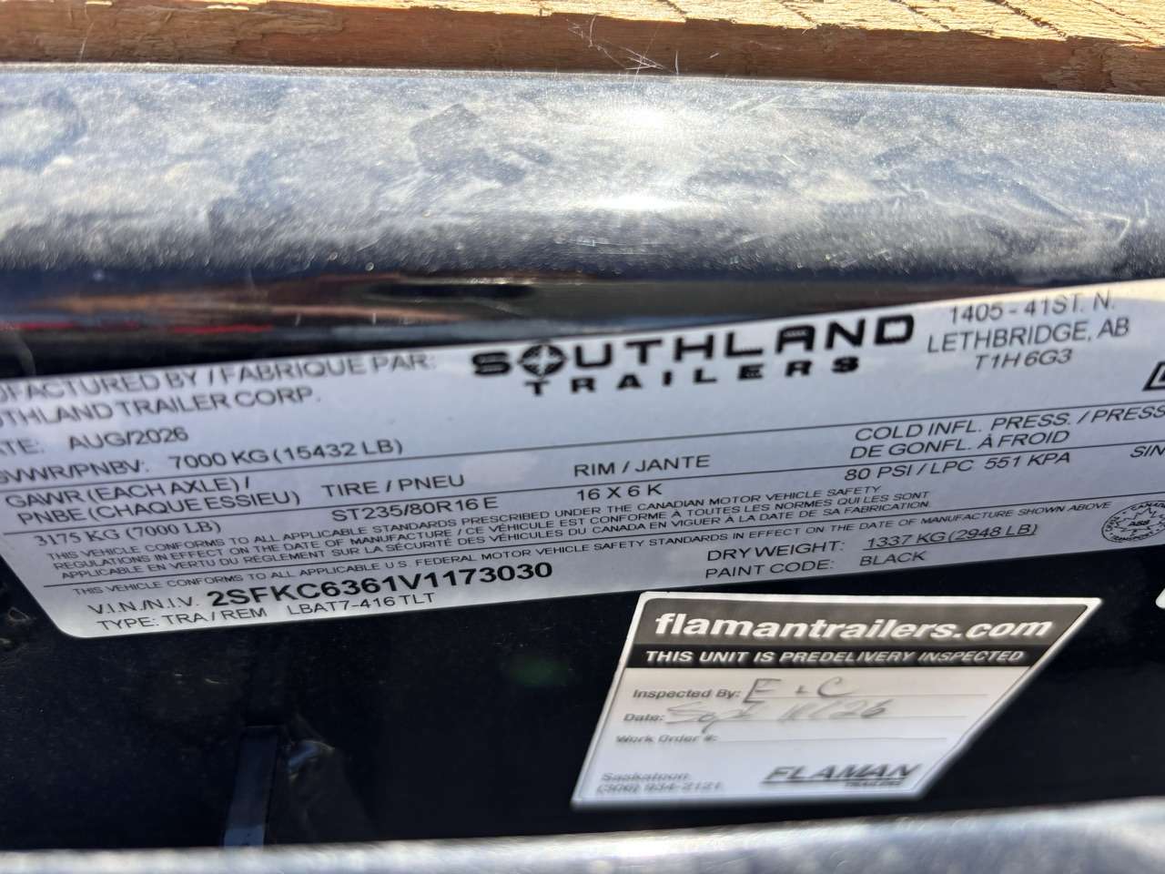 2027 Southland 20' (4' + 16') Partial Tilt Tandem 7K Trailer