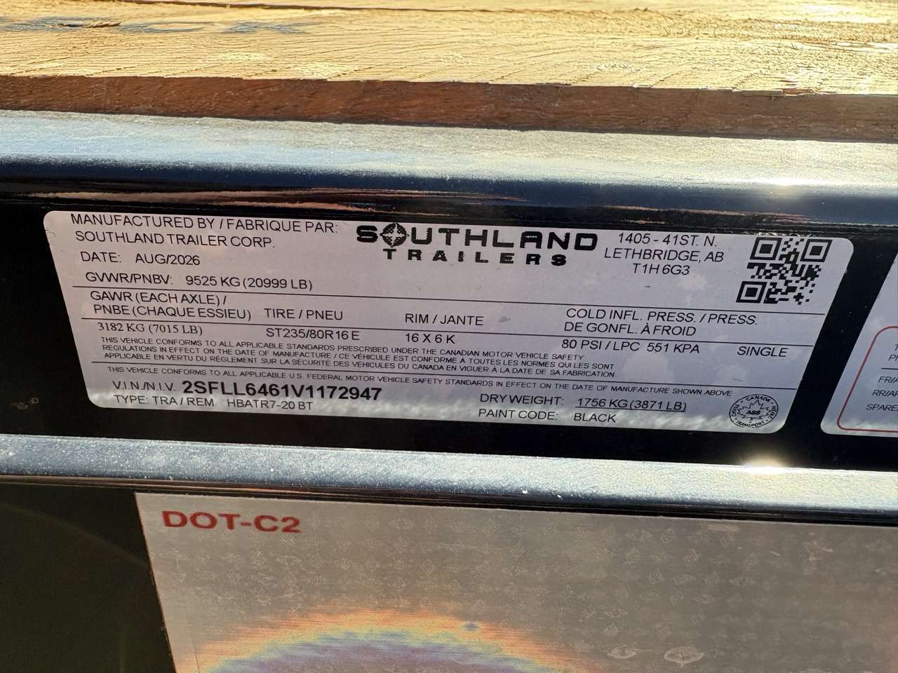 2027 Southland 20'+5' Beavertail Deckover Triple 7K Trailer