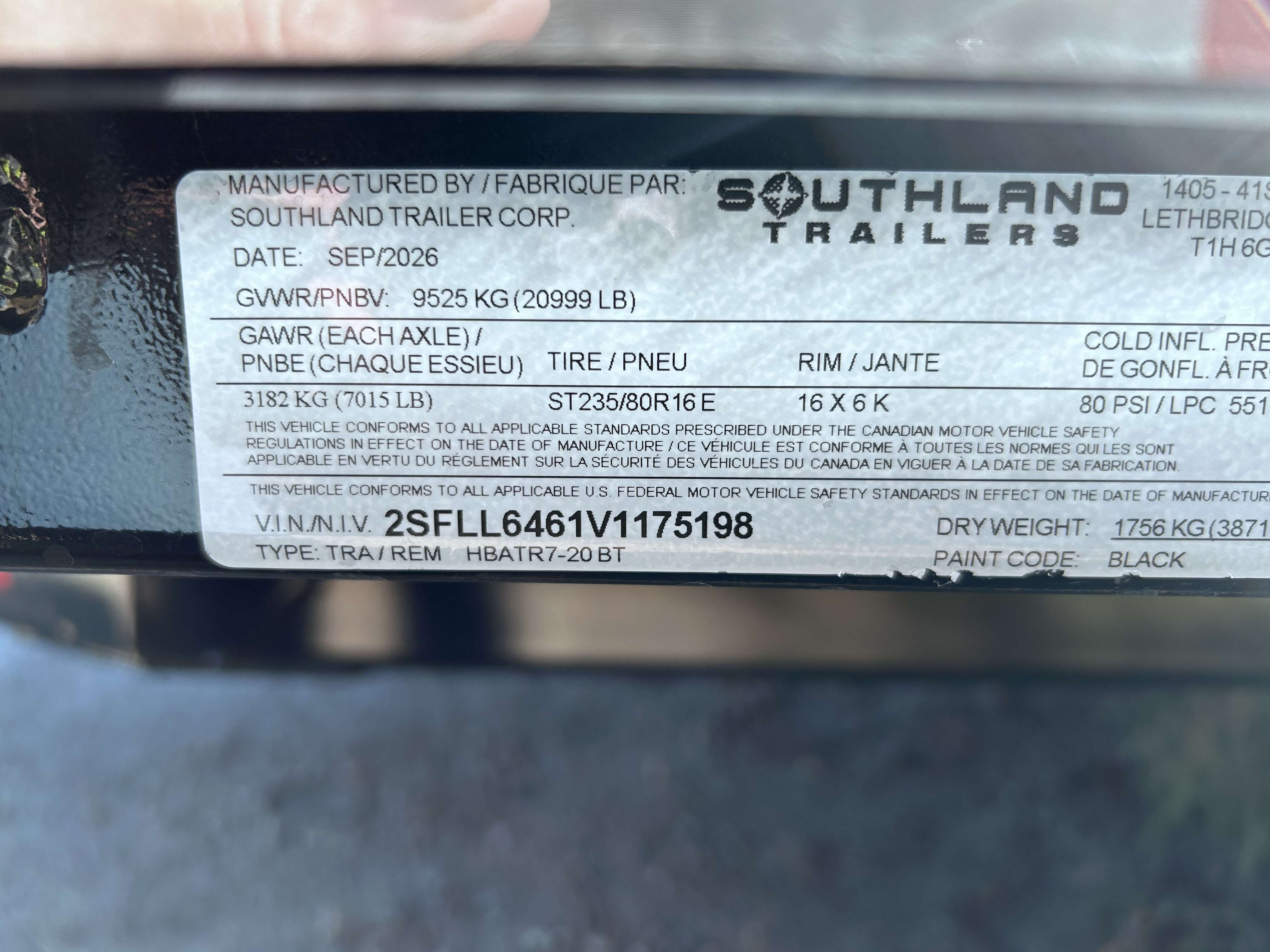 2027 Southland 20'+5' Beavertail Deckover Triple 7K Trailer