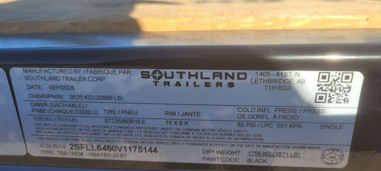 2027 Southland 20'+5' Beavertail Deckover Triple 7K Trailer