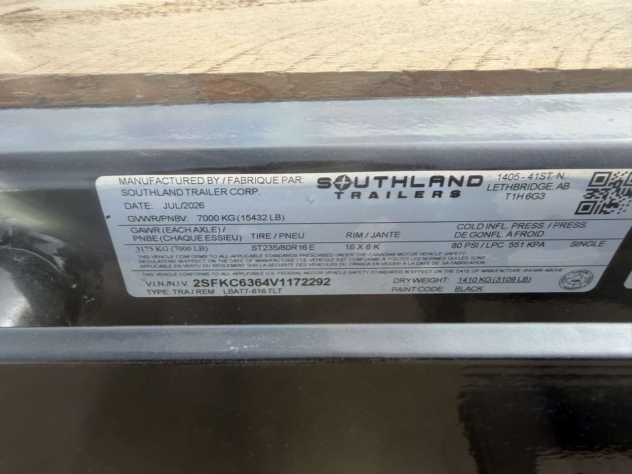 2027 Southland 22' (6' + 16') Partial Tilt Tandem 7K Trailer