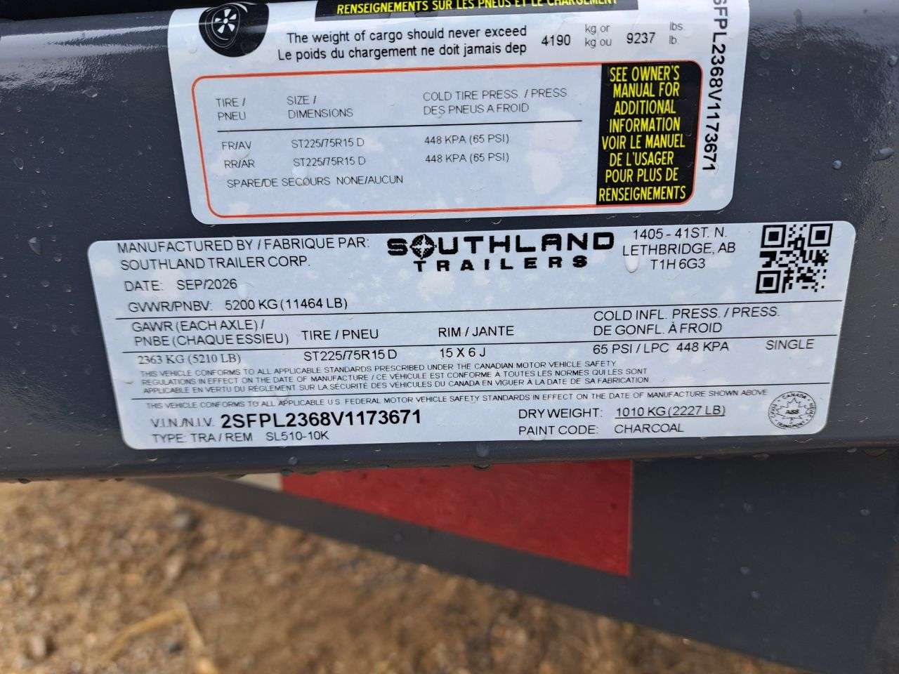 2027 Southland 5' x 10' Dump Tandem 5.2K Trailer