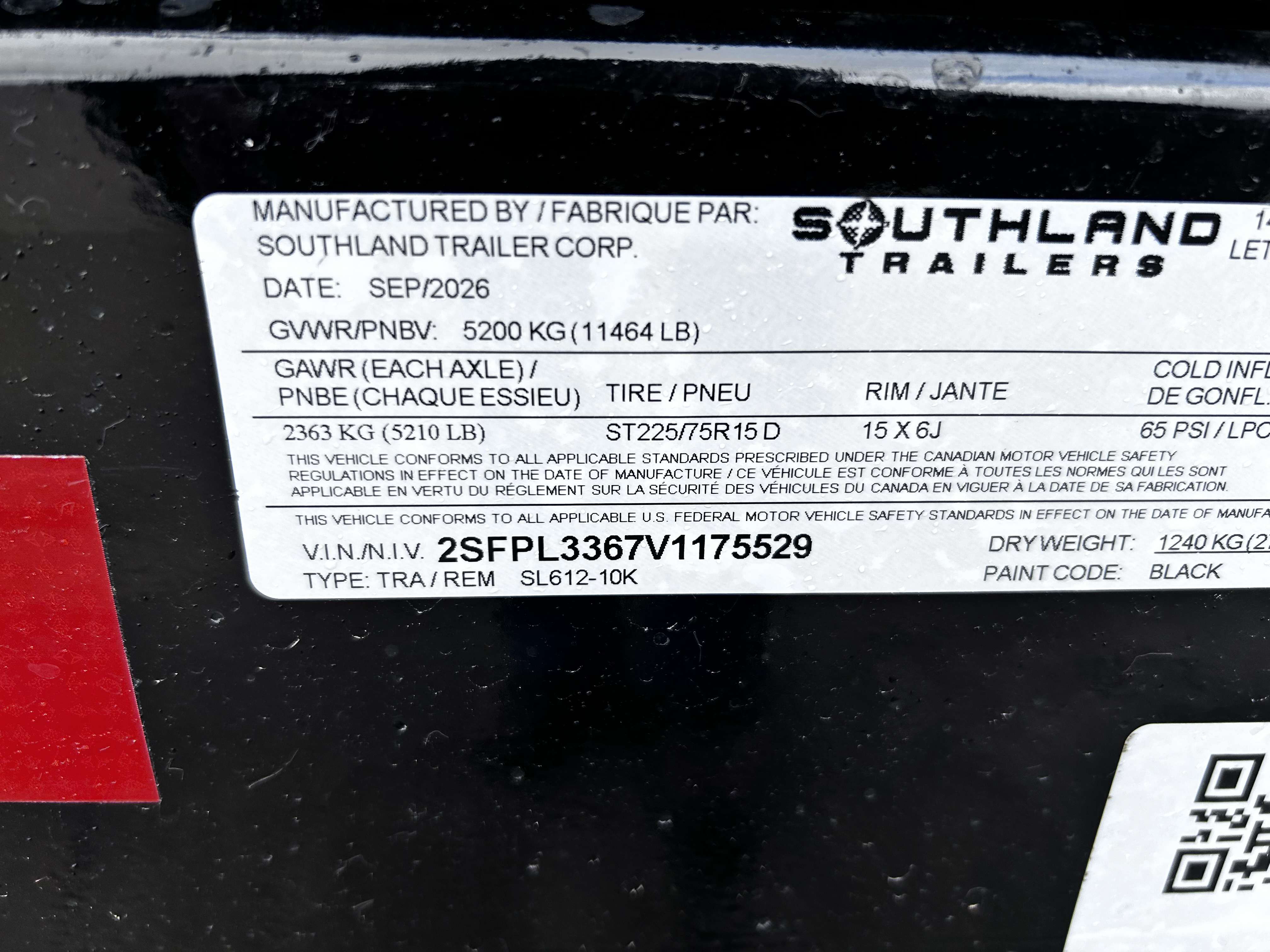 2027 Southland 6' x 12' Dump Tandem 5.2K Trailer