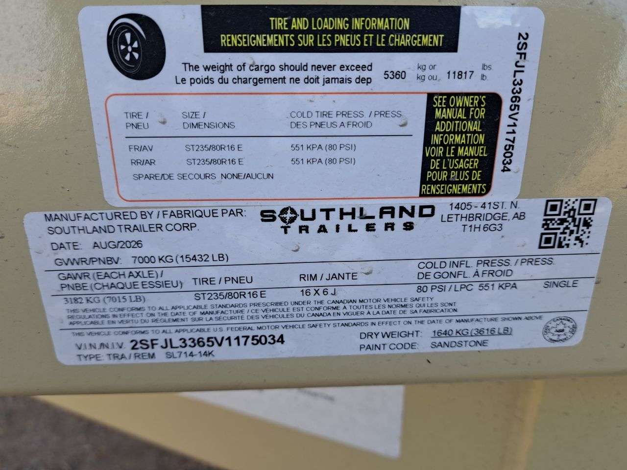 2027 Southland 7' x 14' Dump Tandem 7K Trailer