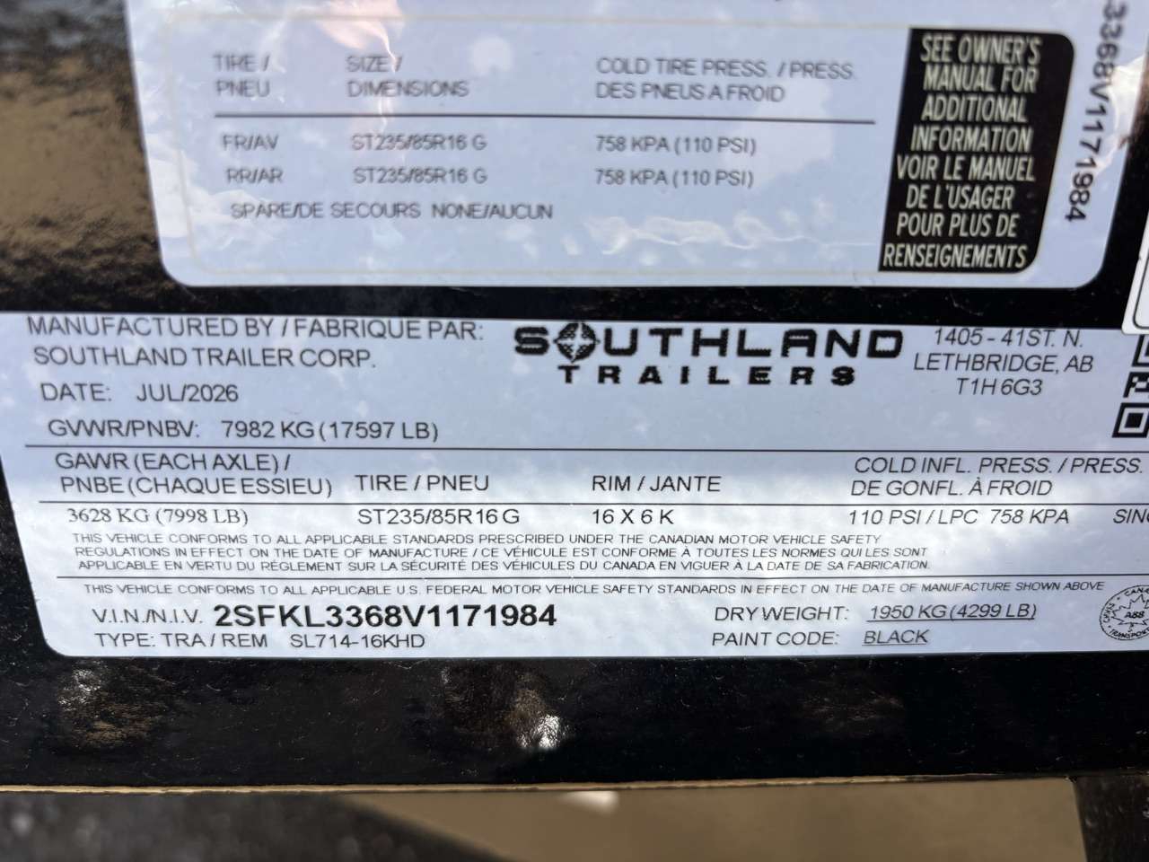 2027 Southland 7' x 14' Heavy Duty Dump Tandem 8K Trailer
