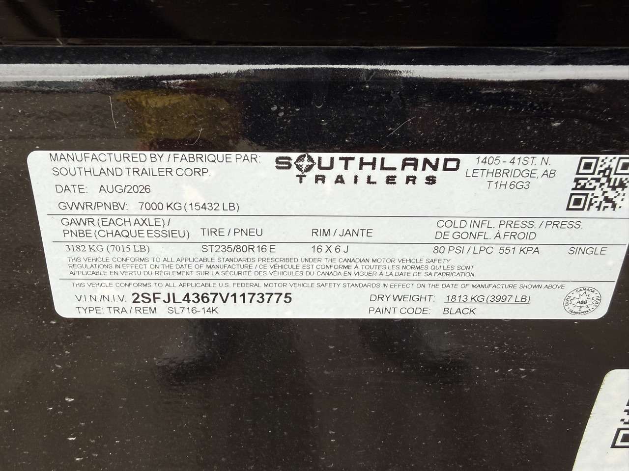 2027 Southland 7' x 16' Dump Tandem 7K Trailer