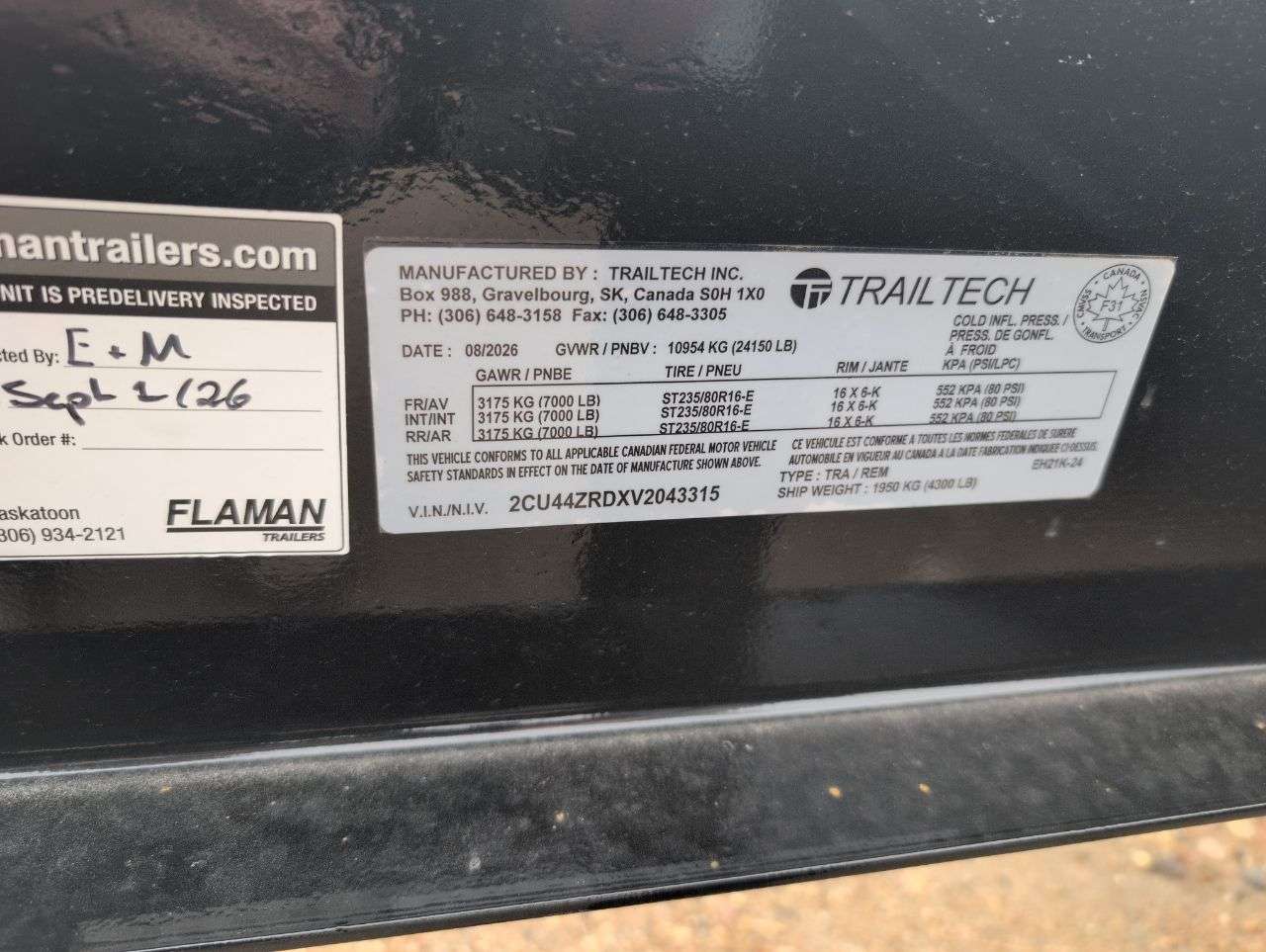 2027 Trailtech 24'+4'9" BT Deckover Triple 7K Trailer