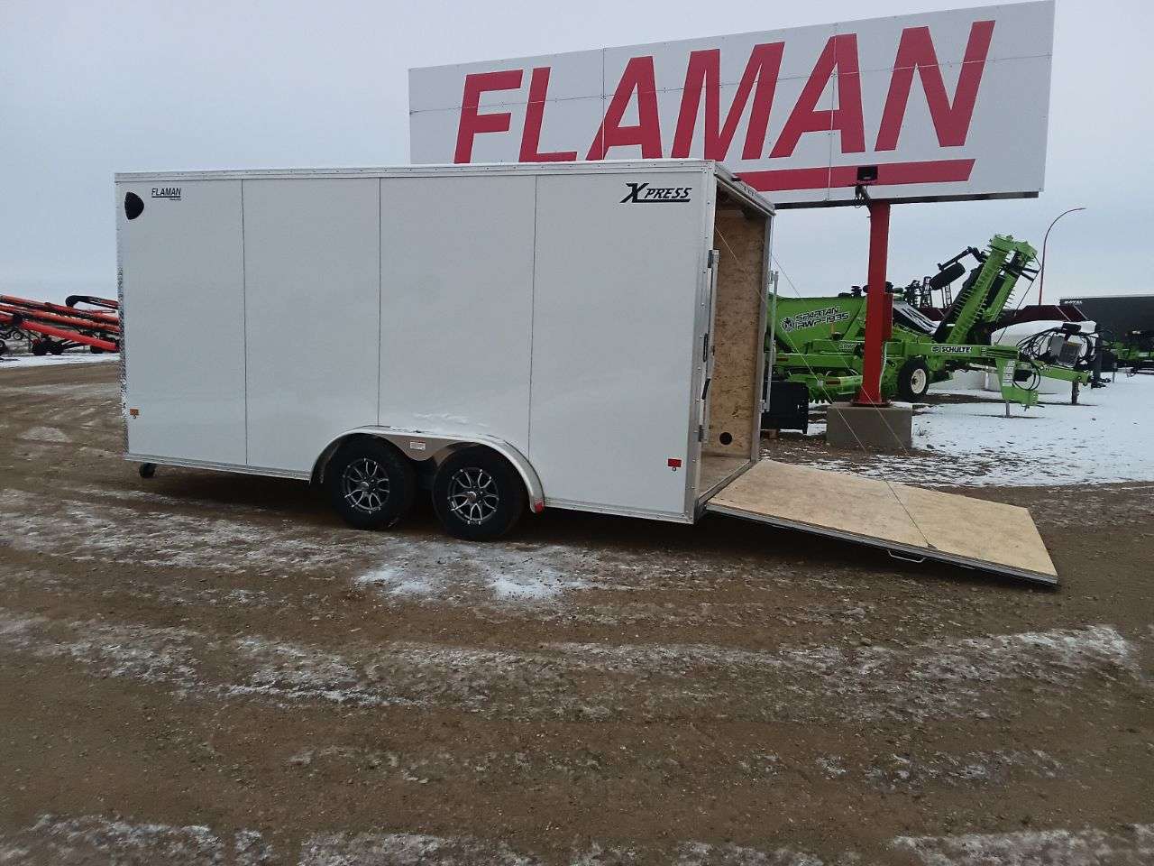 ALCOM 7'6" x 16' + V-Nose Cargo Trailer
