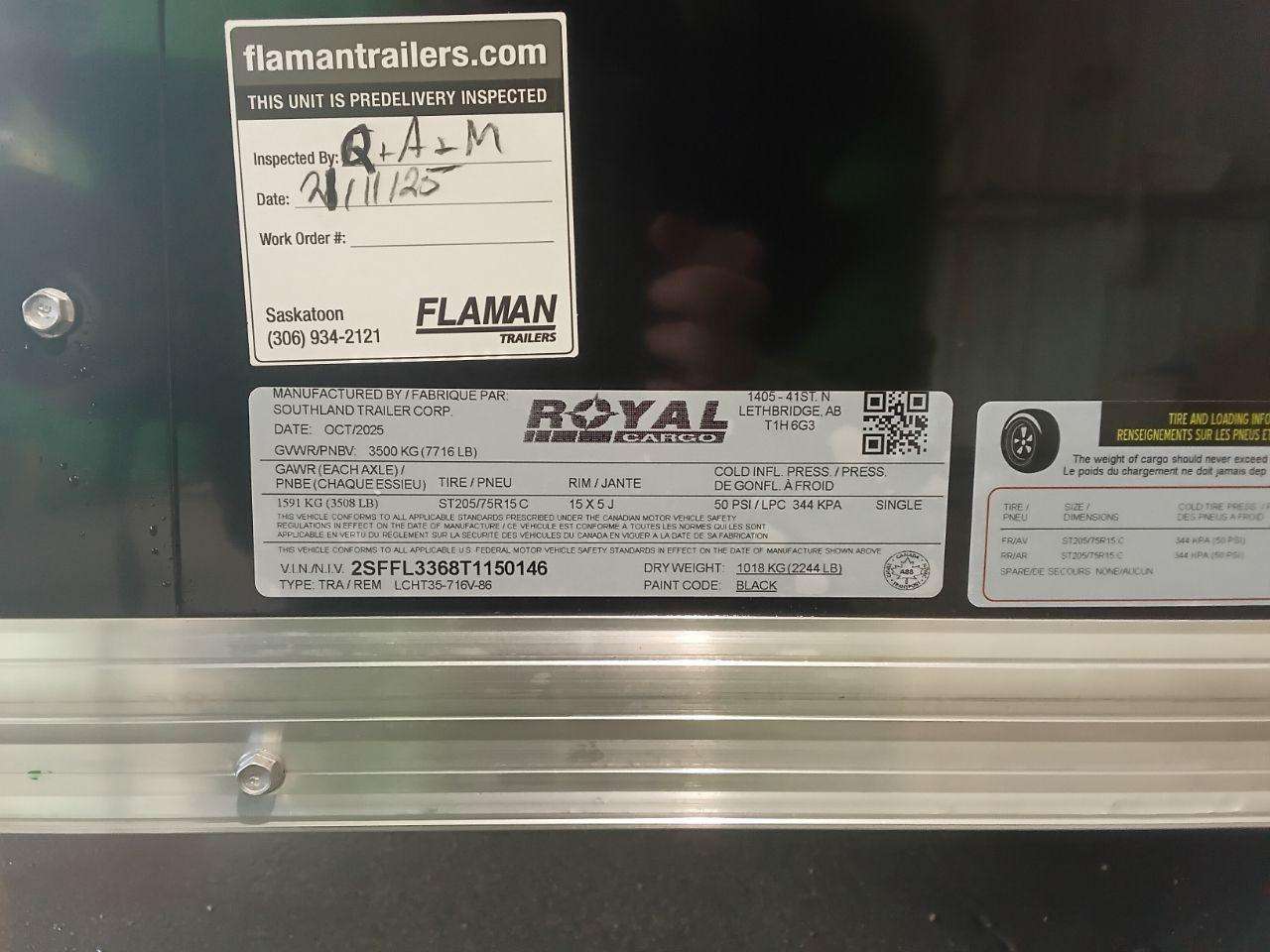 Royal Cargo 7' x 14' + V-Nose Cargo Trailer