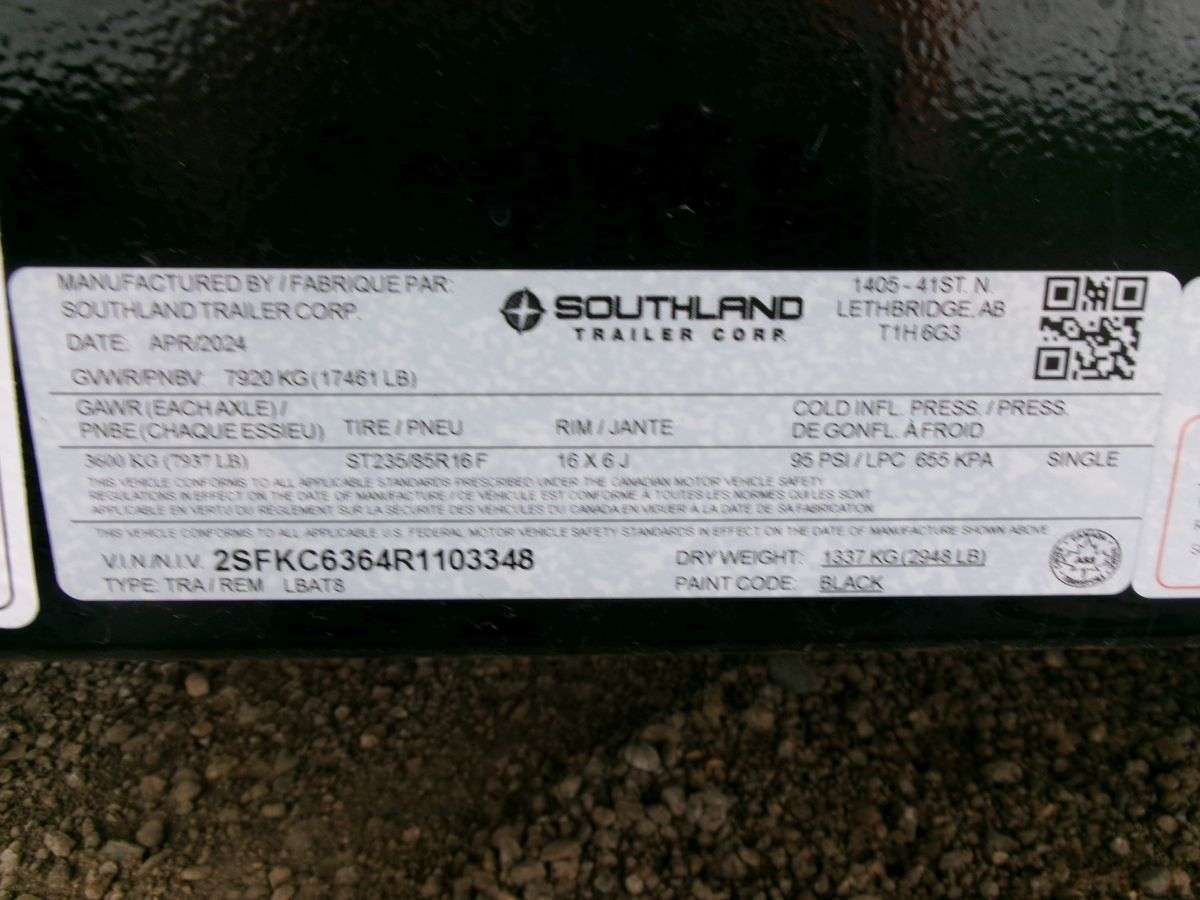 Southland 20' Low Profile Equipment Tilt Trailer