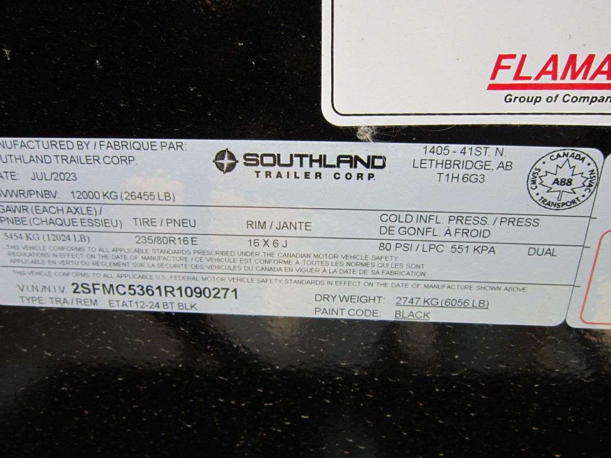Southland ETAT 8.5' x 24' Pintle Flat Deck Trailer
