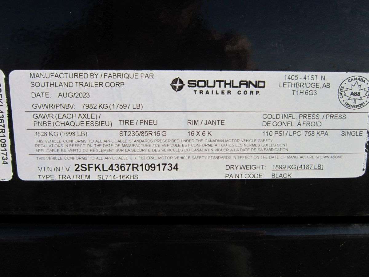 Southland SL714-16K High Side Dump Trailer
