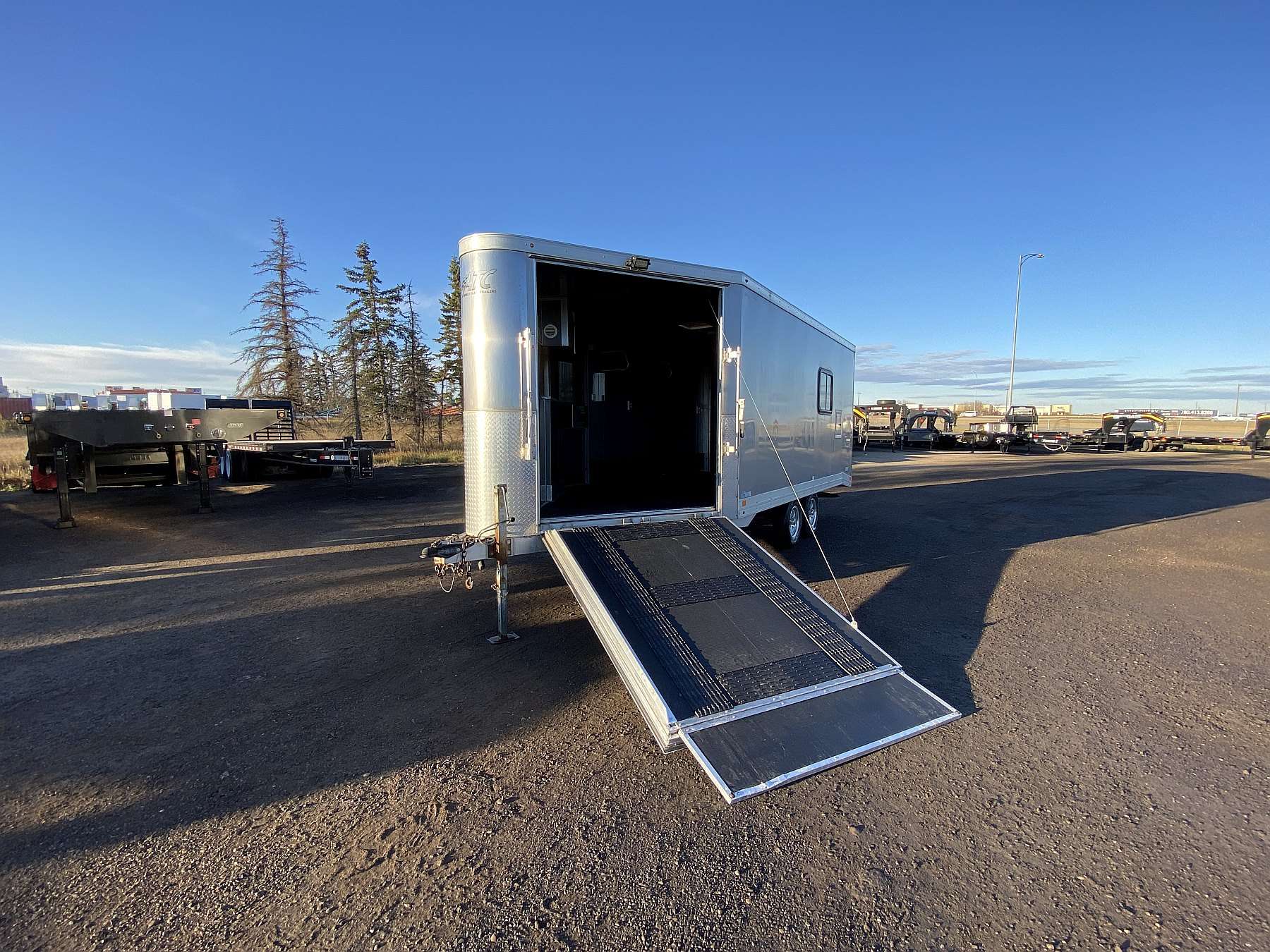 Used 2014 ATC 8.5'x16' Aluminum Enclosed Sled Trailer