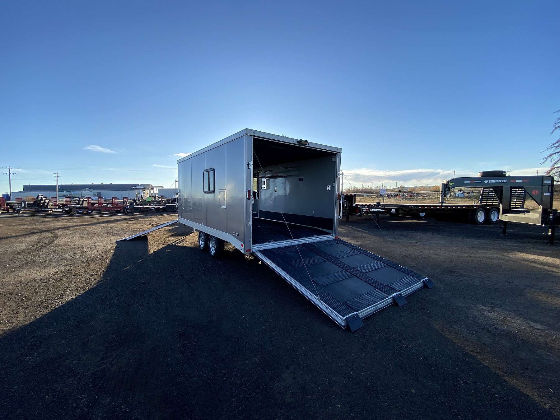 Used 2014 ATC 8.5'x16' Aluminum Enclosed Sled Trailer