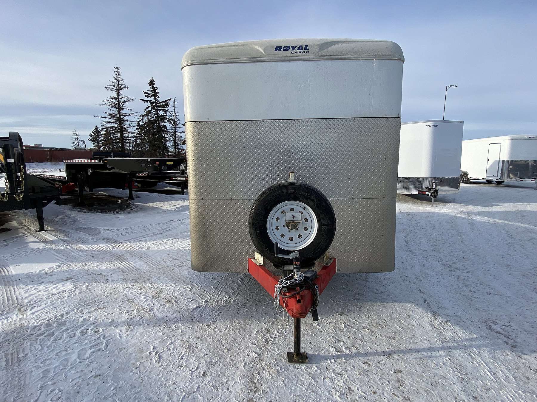 Used 2016 Royal 7'x16' Enclosed Flat Front Cargo Trailer