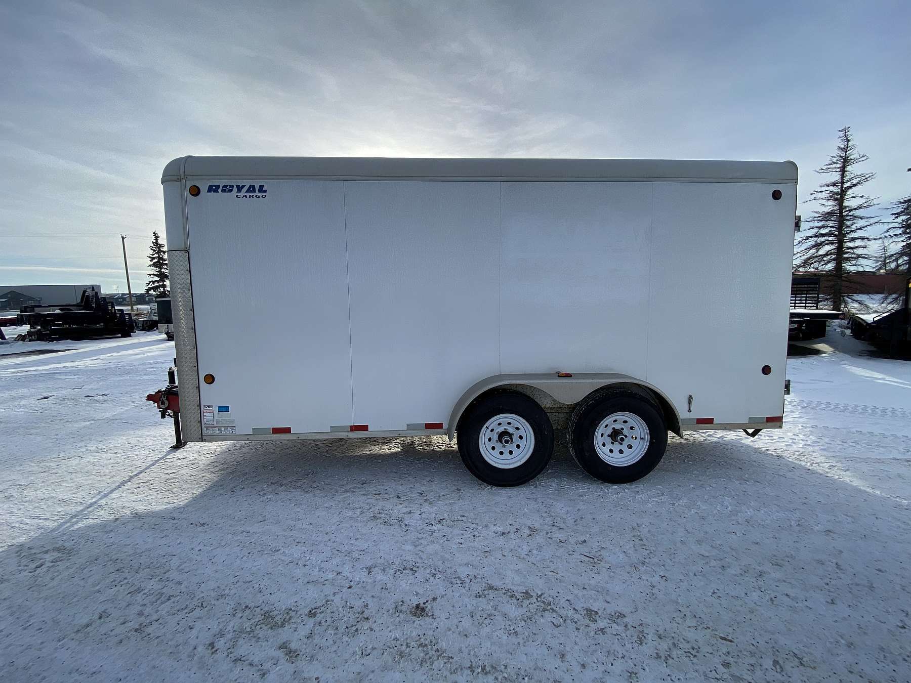 Used 2016 Royal 7'x16' Enclosed Flat Front Cargo Trailer