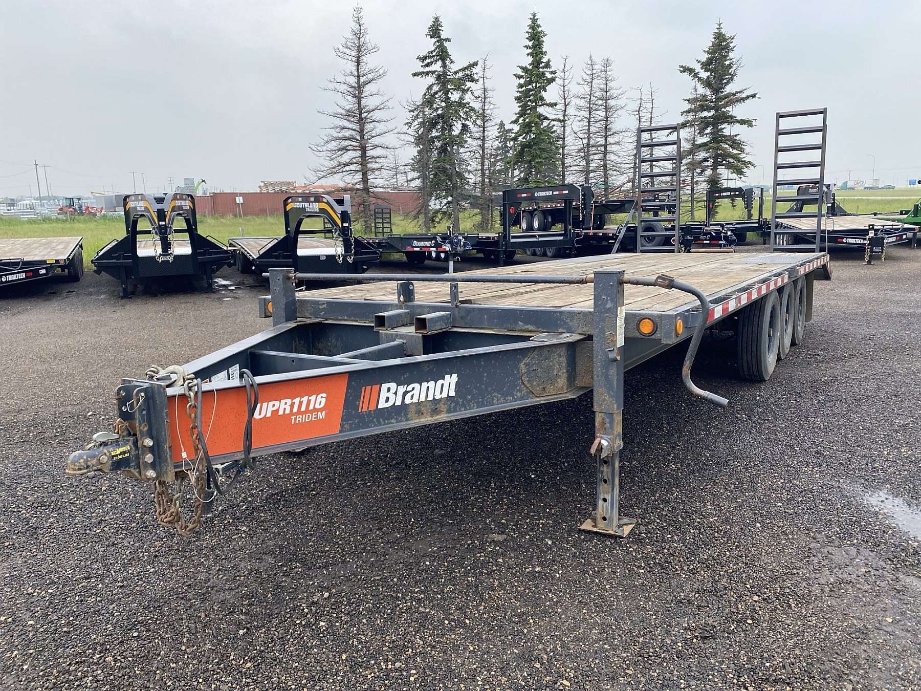 Used 2018 Brandt 24' Tri-Axle Highboy Equipment Trailer
