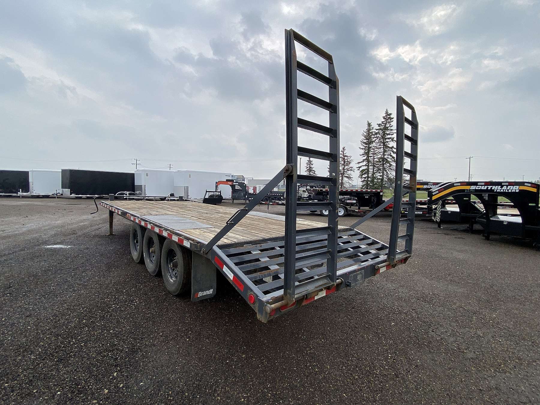 Used 2018 Brandt 24' Tri-Axle Highboy Equipment Trailer