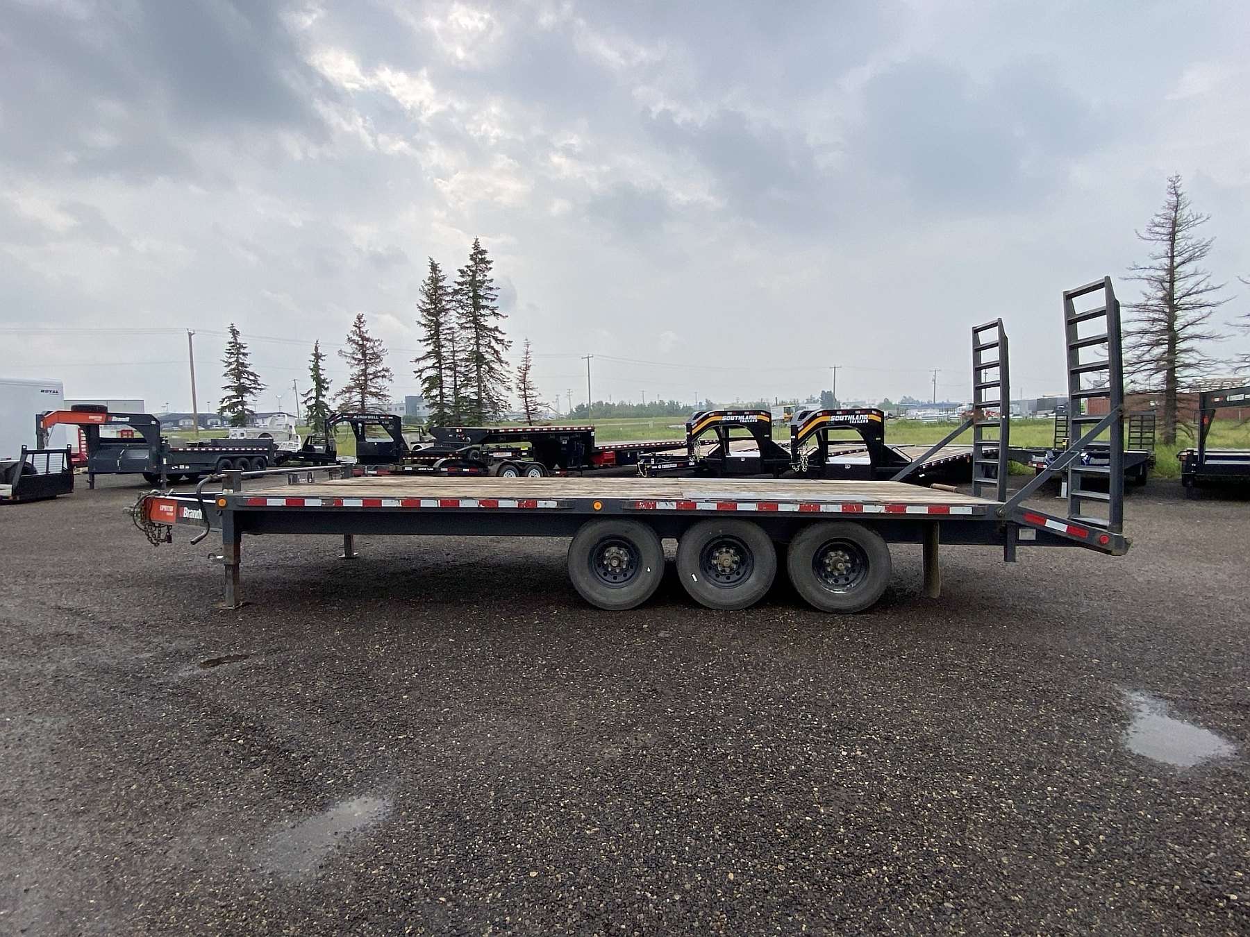 Used 2018 Brandt 24' Tri-Axle Highboy Equipment Trailer