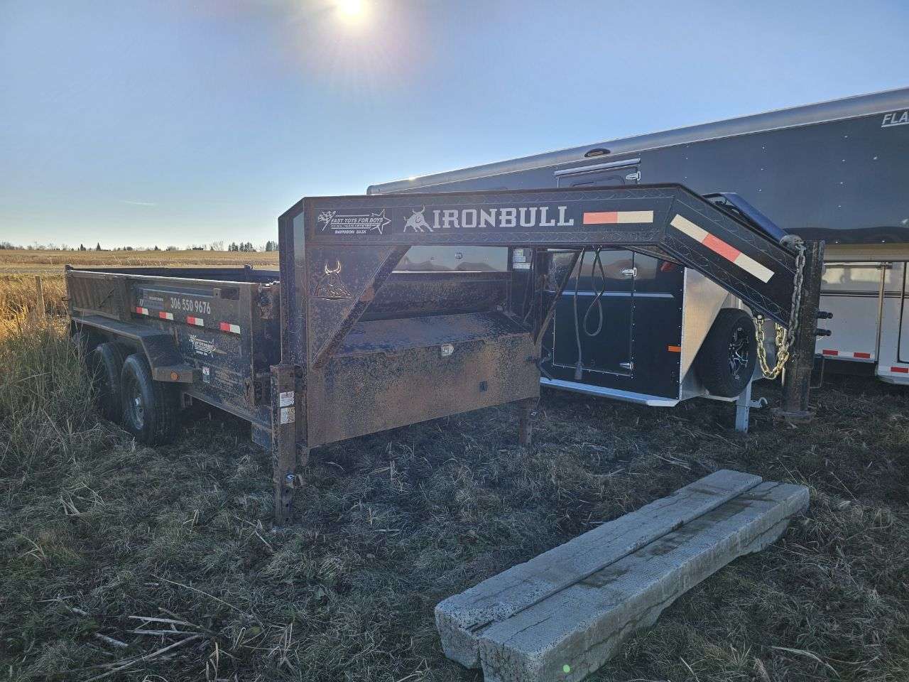 Used 2019 Iron Bull 16' Gooseneck Dump