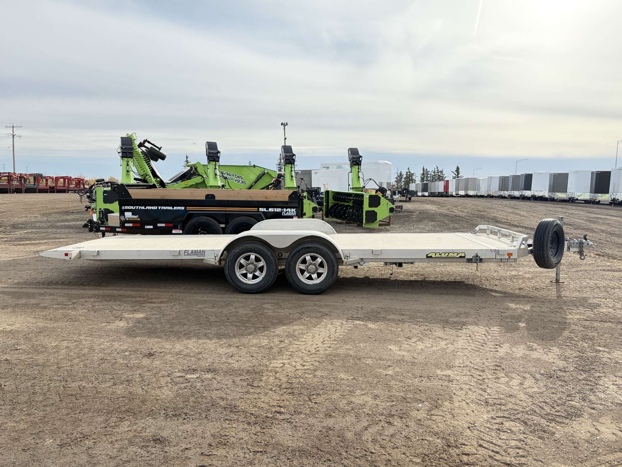 Used 2020 Aluma Tandem Axle Tilt Deck Trailer