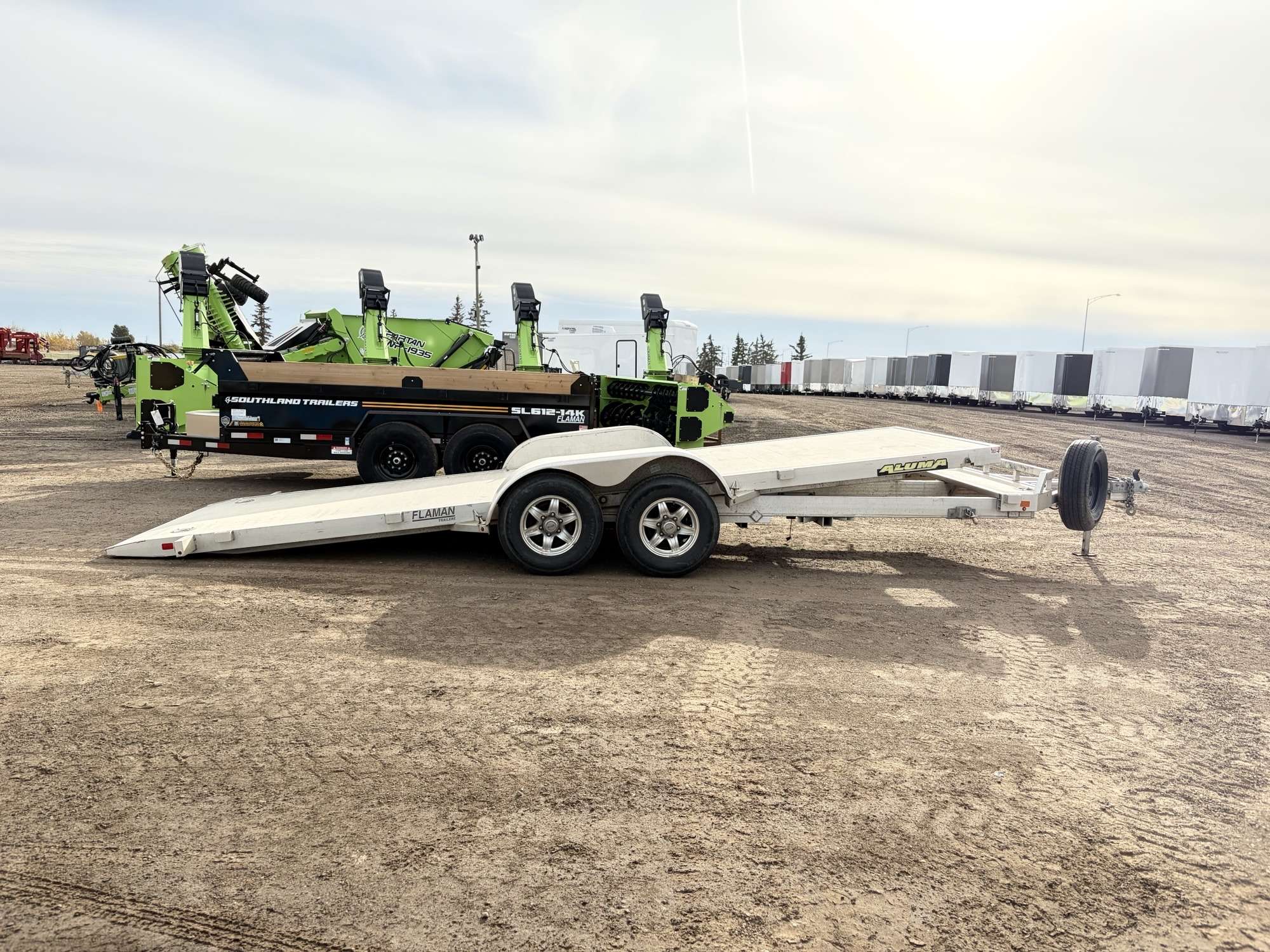 Used 2020 Aluma Tandem Axle Tilt Deck Trailer