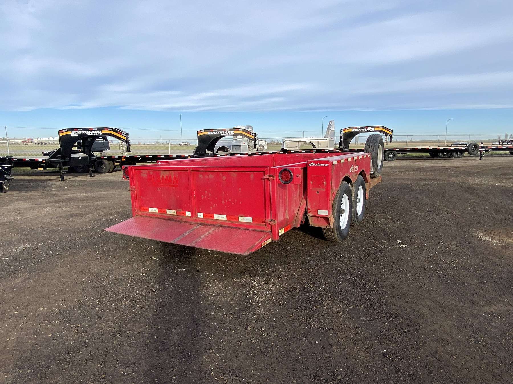 Used 2021 Air-Tow 14' Ground Level Loading Trailer