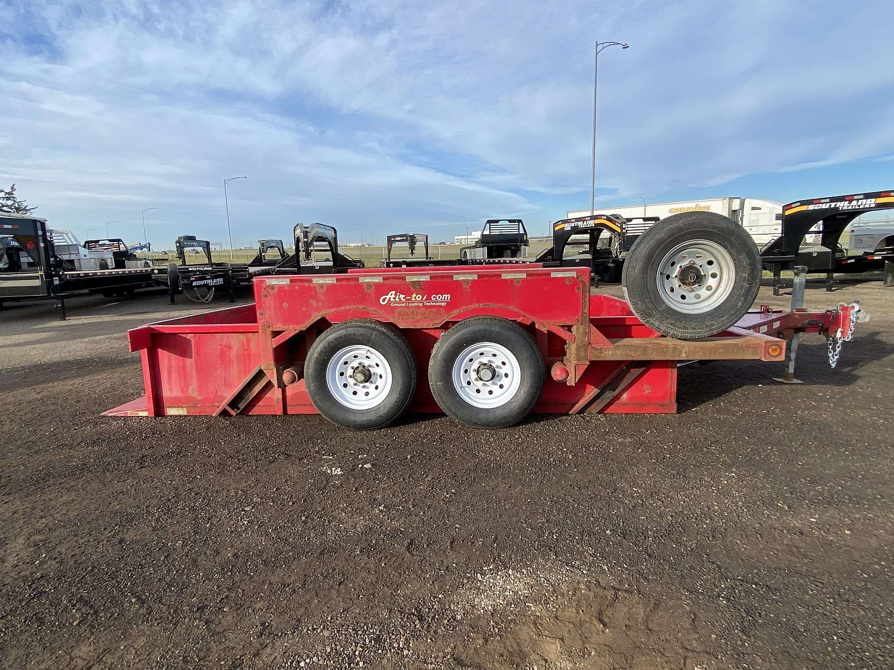 Used 2021 Air-Tow 14' Ground Level Loading Trailer