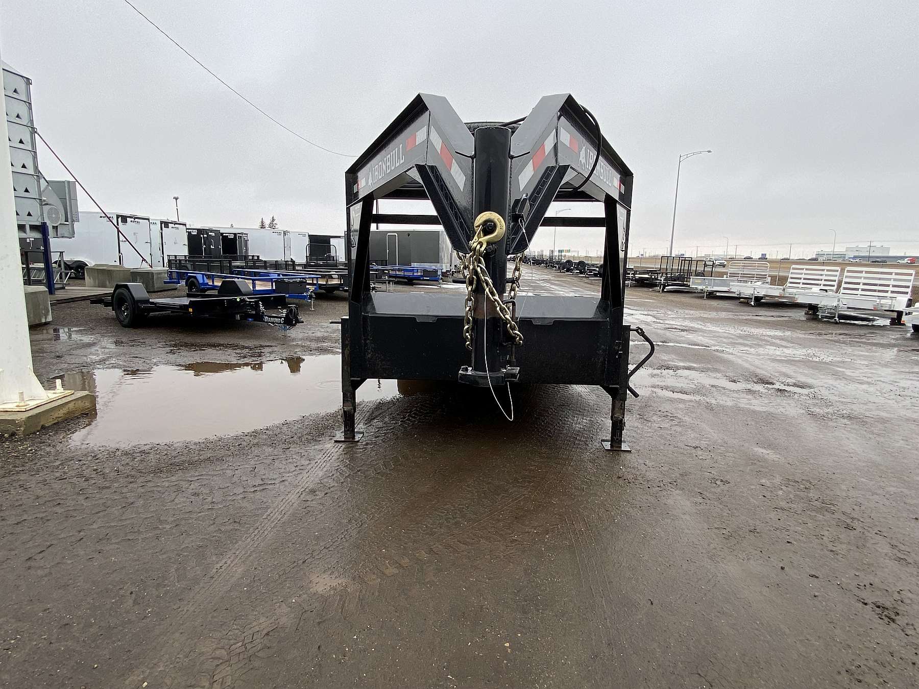 Used 2021 Iron Bull 20' Gooseneck Equipment Trailer