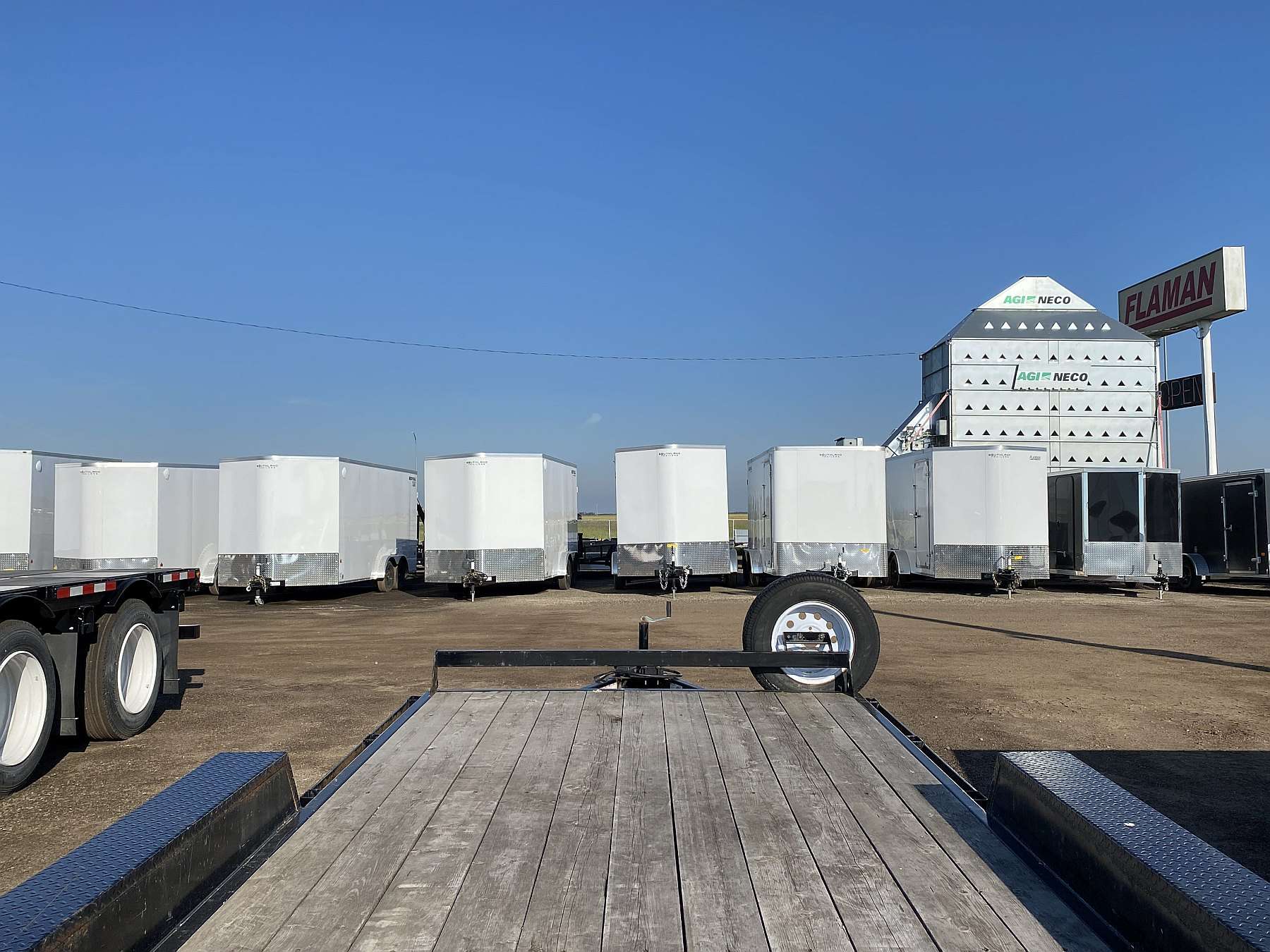 Used 2021 Southland 16' Lowboy Flat Deck Trailer