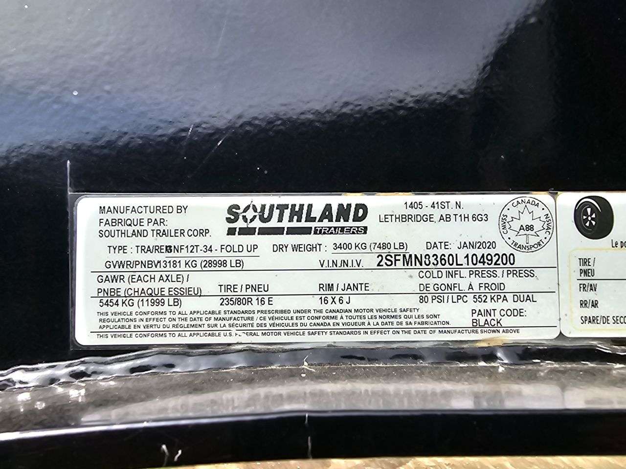 Used 2021 Southland 8'6" x 34' Gooseneck