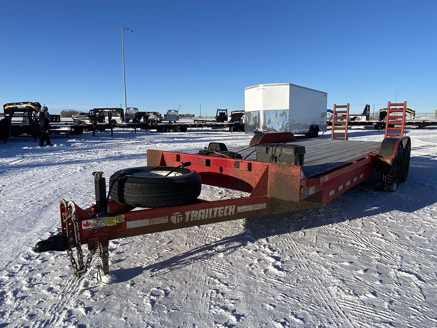 Used 2021 Trailtech 20' Flat Deck Trailer w/ Winch