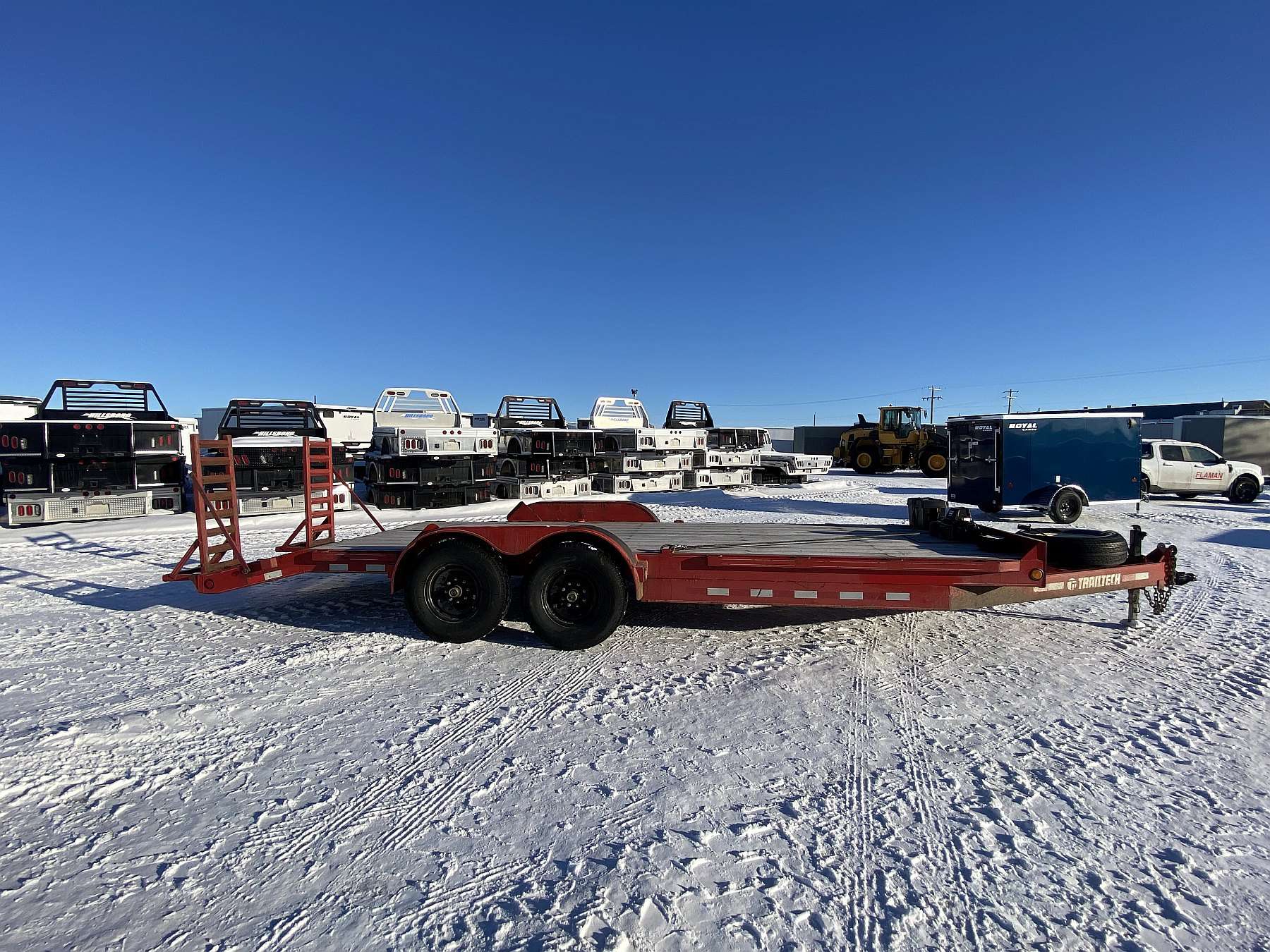 Used 2021 Trailtech 20' Flat Deck Trailer w/ Winch