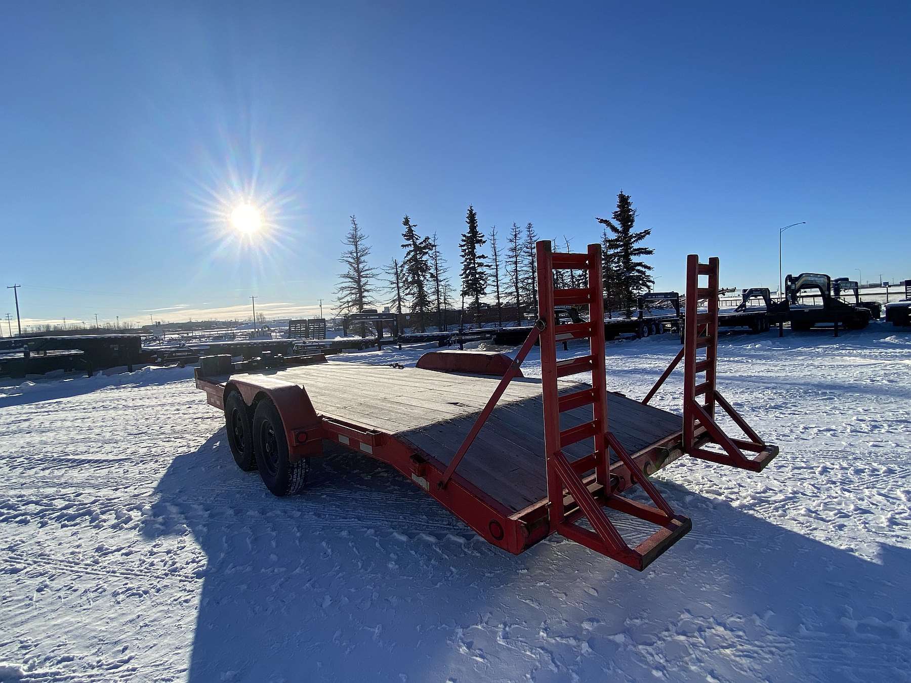 Used 2021 Trailtech 20' Flat Deck Trailer w/ Winch