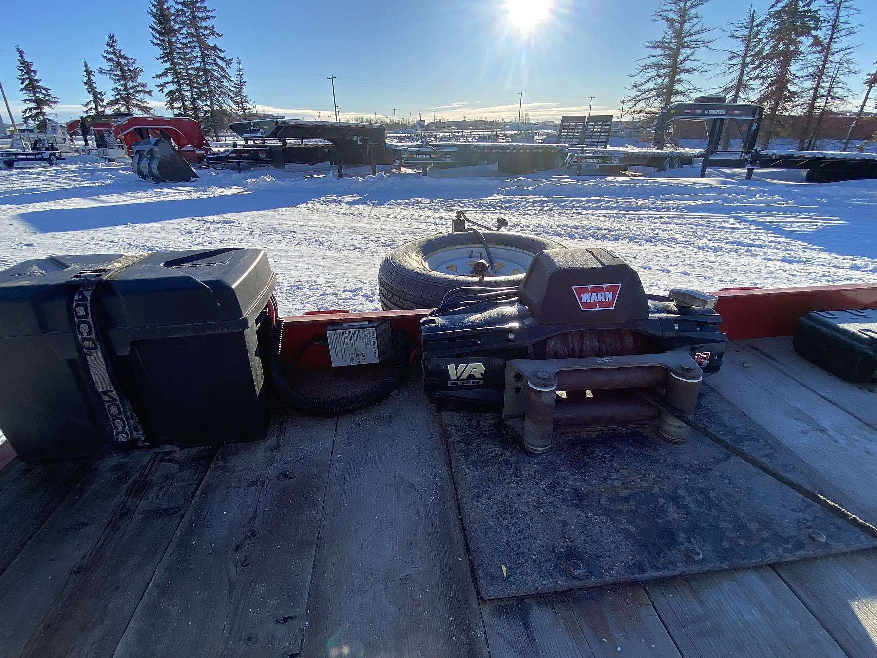 Used 2021 Trailtech 20' Flat Deck Trailer w/ Winch