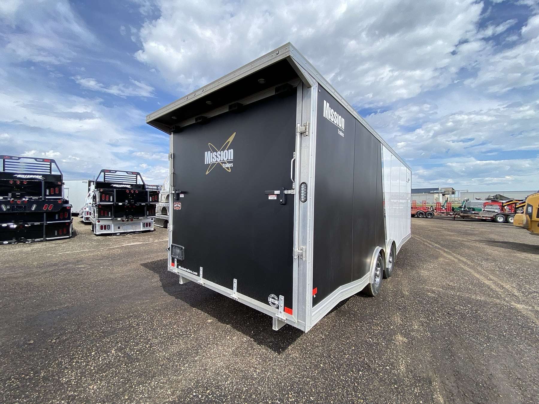 Used 2022 Mission 8.5'x24' Aluminum Enclosed Sled Trailer