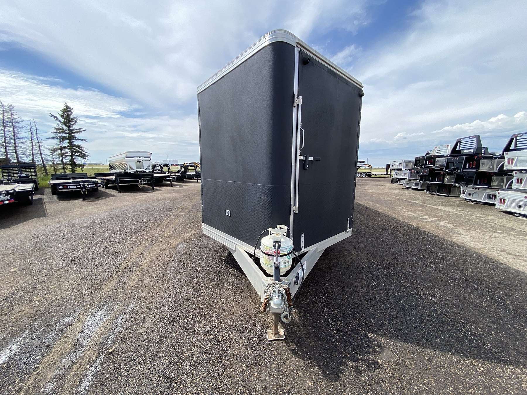 Used 2022 Mission 8.5'x24' Aluminum Enclosed Sled Trailer